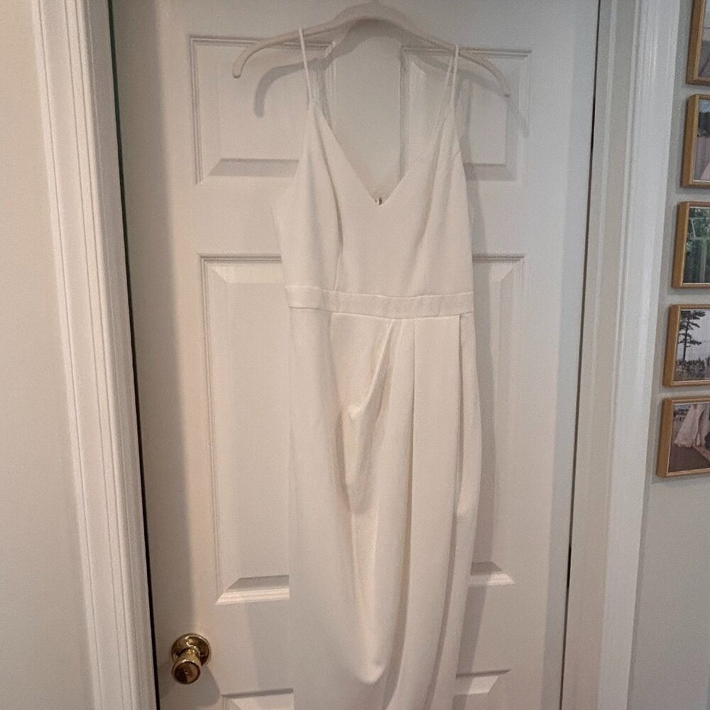 BHLDN Caron V-Neck Crepe Dress